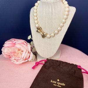 Kate Spade Bow Clasp Pearl Necklace